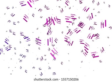 Light Purple, Pink vector background with straight lines. Glitter abstract illustration with colored sticks. Pattern for business booklets, leaflets.