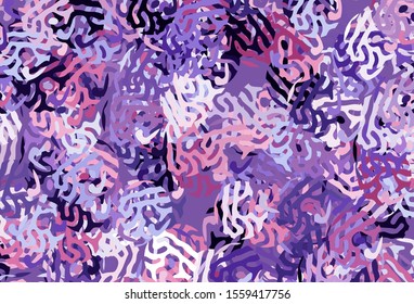 Light Purple, Pink vector background with abstract shapes. Illustration with colorful gradient shapes in abstract style. Background for a cell phone.