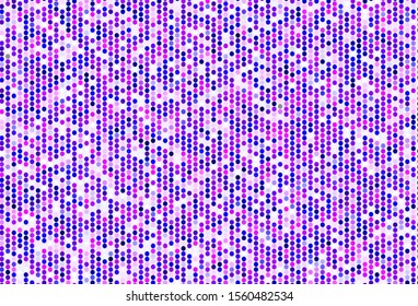 Light Purple, Pink vector background with bubbles. Blurred bubbles on abstract background with colorful gradient. Design for poster, banner of websites.