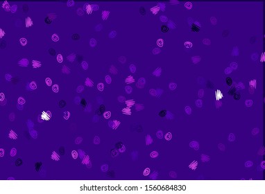 Light Purple, Pink vector background with bubbles. Blurred decorative design in abstract style with bubbles. Pattern for beautiful websites.