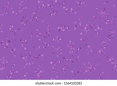 Light Purple, Pink vector background with straight lines, dots. Modern geometrical abstract illustration with Lines. Pattern for ads, posters, banners.