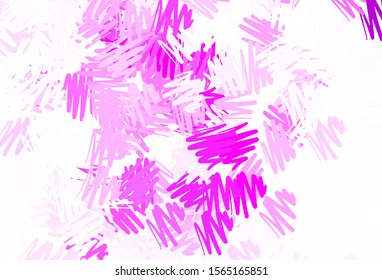 Light Purple, Pink vector background with straight lines. Blurred decorative design in simple style with lines. Pattern for ads, posters, banners.
