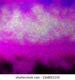 Light Purple, Pink vector background with triangles. Beautiful illustration with triangles in nature style. Pattern for websites.