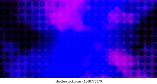 Light Purple, Pink vector background with bubbles. Abstract decorative design in gradient style with bubbles. Design for your commercials.