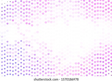 Light Purple, Pink vector background with bent lines. Creative illustration in halftone style with gradient. Template for cell phone screens.
