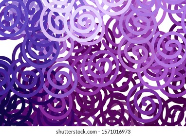 Light Purple, Pink vector background with wry lines. Colorful geometric sample with gradient lines.  New composition for your brand book.