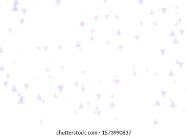 Light Purple, Pink vector background with polygonal style. Abstract gradient illustration with triangles. Best design for poster, banner.