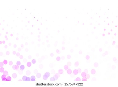 Light Purple, Pink vector background with spots. Blurred decorative design in abstract style with bubbles. New template for your brand book.