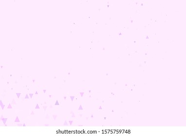 Light Purple, Pink vector background with polygonal style. Abstract gradient illustration with triangles. Smart design for your adverts.