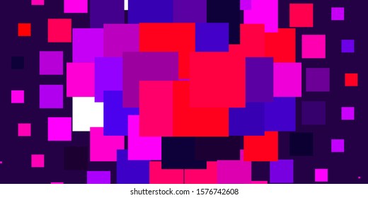 Light Purple, Pink vector background in polygonal style. Abstract gradient illustration with colorful rectangles. Modern template for your landing page.