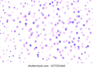 Light Purple, Pink vector background with xmas snowflakes. Shining colorful illustration with snow in christmas style. Pattern for new year leaflets.