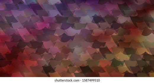 Light Purple, Pink vector background in polygonal style. Abstract gradient illustration with colorful rectangles. Best design for your ad, poster, banner.