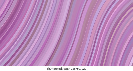 Light Purple, Pink vector background with bows. Colorful abstract illustration with gradient curves. Design for your business promotion.