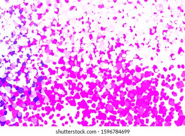 Light Purple, Pink vector background with abstract shapes. Colorful chaotic forms with gradient in modern style. Background for a cell phone.