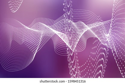 Light Purple, Pink vector background with dots. Blurred bubbles on abstract background with colorful gradient. Beautiful design for your business natural advert.