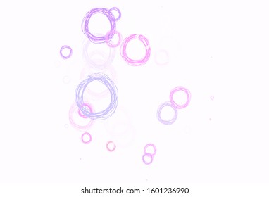 Light Purple, Pink vector background with spots. Illustration with set of shining colorful abstract circles. Pattern for beautiful websites.