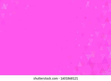 Light Purple, Pink vector background with polygonal style with circles. Modern abstract illustration with colorful dots, lines. Smart design for your adverts.