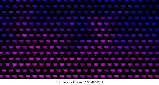 Light Purple, Pink vector background with polygonal style. Illustration with set of colorful triangles. Template for wallpapers.
