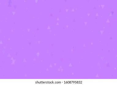 Light Purple, Pink vector background with polygonal style. Abstract gradient illustration with triangles. Best design for poster, banner.