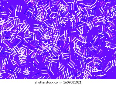 Light Purple, Pink vector background with stright stripes, dots. Blurred decorative design in simple style with lines. Template for your beautiful backgrounds.