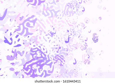 Light Purple, Pink vector background with abstract shapes. Illustration with colorful gradient shapes in abstract style. Best smart design for your business.