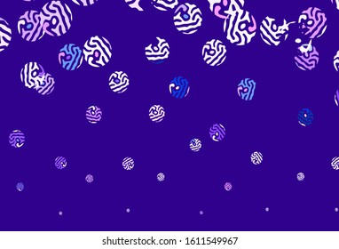 Light Purple, Pink vector background with bubbles. Beautiful colored illustration with blurred circles in nature style. Pattern for ads, leaflets.