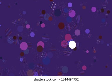 Light Purple, Pink vector background with spots. Illustration with set of shining colorful abstract circles. Pattern for beautiful websites.