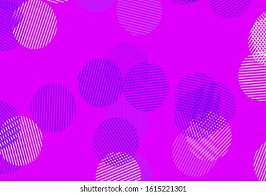 Light Purple, Pink vector background with spots. Abstract illustration with colored bubbles in nature style. Pattern for futuristic ad, booklets.