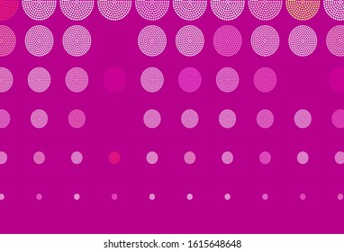 Light Purple, Pink vector background with spots. Illustration with set of shining colorful abstract circles. Pattern for textures of wallpapers.