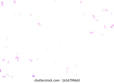 Light Purple, Pink vector background with spots. Blurred bubbles on abstract background with colorful gradient. New template for your brand book.