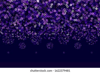 Light Purple, Pink vector background with spots. Modern abstract illustration with colorful water drops. Pattern for futuristic ad, booklets.