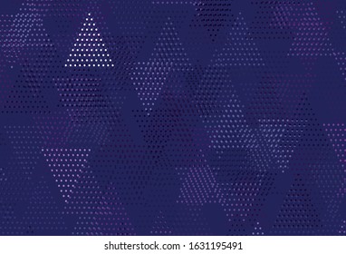 Light Purple, Pink vector background with triangles, circles. Beautiful illustration with circles, triangles in nature style. Smart design for your adverts.