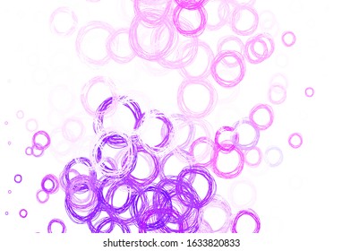 Light Purple, Pink vector background with spots. Modern abstract illustration with colorful water drops. Pattern for ads, leaflets.