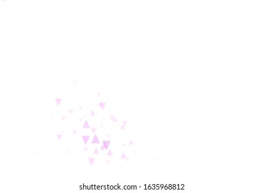 Light Purple, Pink vector background with polygonal style with circles. Abstract gradient illustration with circles, triangles. Template for wallpapers.