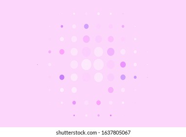 Light Purple, Pink vector background with bubbles. Blurred decorative design in abstract style with bubbles. New template for your brand book.