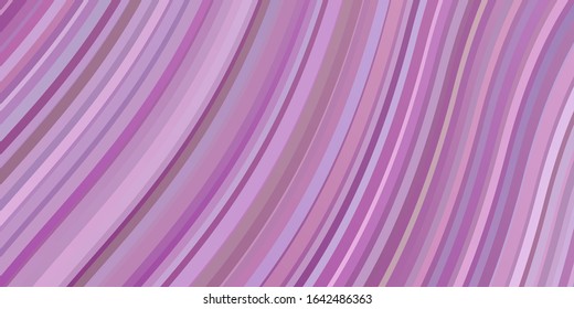 Light Purple, Pink vector background with bows. Colorful abstract illustration with gradient curves. Design for your business promotion.