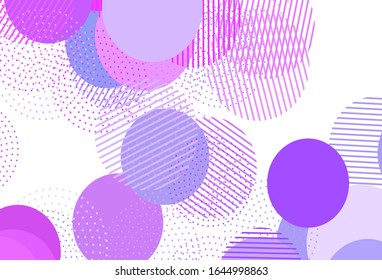 Light Purple, Pink vector background with spots. Blurred decorative design in abstract style with bubbles. Pattern for futuristic ad, booklets.