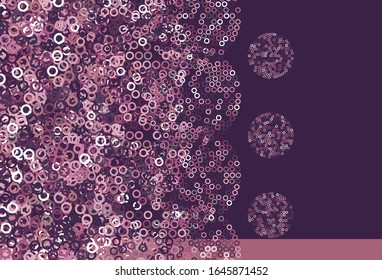 Light Purple, Pink vector background with spots. Blurred decorative design in abstract style with bubbles. Pattern for textures of wallpapers.