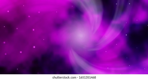 Light Purple, Pink vector background with colorful stars. Blur decorative design in simple style with stars. Pattern for wrapping gifts.