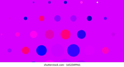 Light Purple, Pink vector background with bubbles. Abstract illustration with colorful spots in nature style. Pattern for booklets, leaflets.