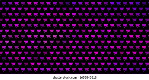 Light Purple, Pink vector background with polygonal style. Illustration with set of colorful triangles. Template for wallpapers.