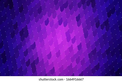 Hellviolett, rosafarbene Vektorillustration, Hintergrund von Rechtecken und Quadraten. Stildecken und Decken. Geometrisches rechteckiges Muster. Wiederholung von Mustern mit rechteckigen Formen.