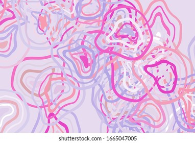 Light Purple, Pink vector background with bent lines. A shining illustration, which consists of curved lines. Abstract design for your web site.