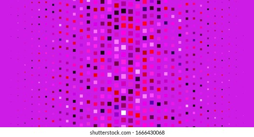 Light Purple, Pink vector background with rectangles. Abstract gradient illustration with colorful rectangles. Best design for your ad, poster, banner.