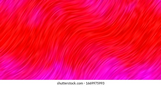 hellviolett, rosafarbene Vektorillustration mit Linien. Farbige Illustration im abstrakten Stil mit verbogenen Linien. Muster für Werbung, Werbung.