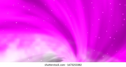 Light Purple, Pink vector background with colorful stars. Colorful illustration in abstract style with gradient stars. Pattern for wrapping gifts.