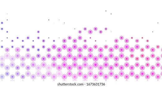 Light Purple, Pink vector background with curves. Colorful illustration in circular style with lines. Design for your business promotion.