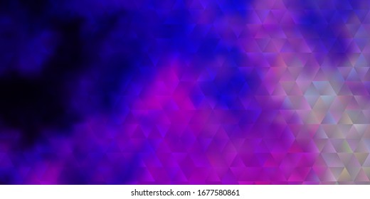 Light Purple, Pink vector background with polygonal style. Modern abstract illustration with colorful triangles. Template for wallpapers.