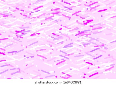 Púrpura clara, fondo vector rosado con líneas rectas. Líneas sobre fondo abstracto borroso con degradado. Plantilla para sus hermosos fondos.