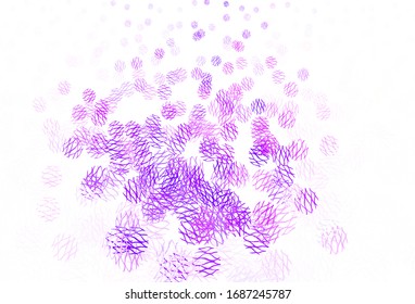 Light Purple, Pink vector background with spots, lines. Beautiful colorful illustration with circles, lines. Pattern for futuristic ad, booklets.